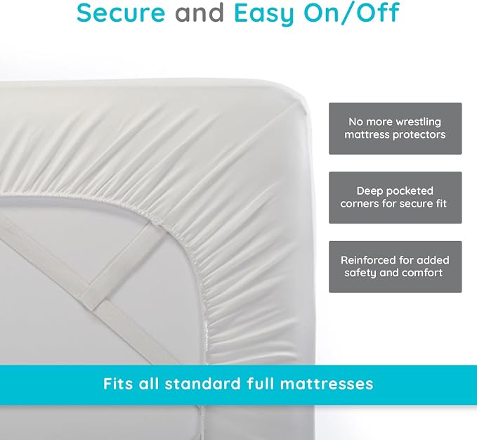 PUREgrace Tencel Mattress Protector – Waterproof, Noiseless Cover - Image 6