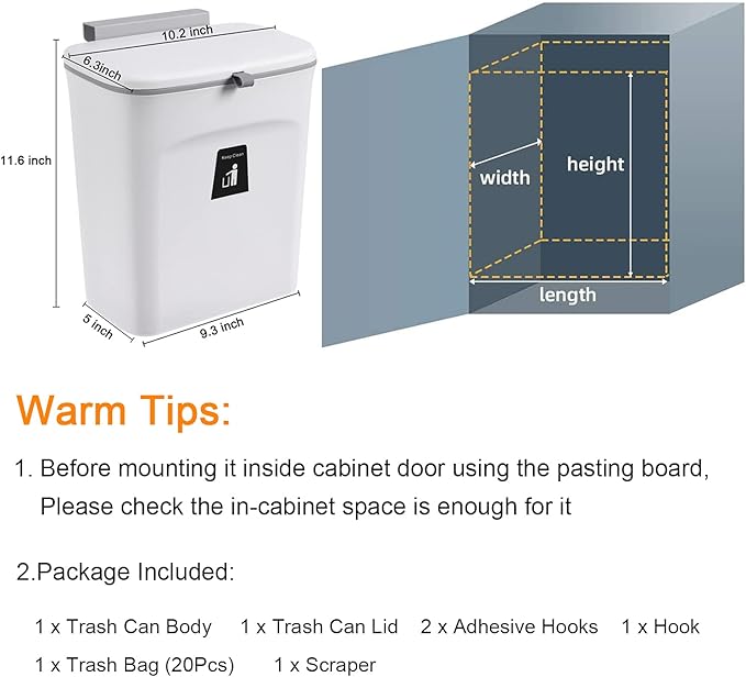 Tiyafuro 2.4 Gallon Kitchen Compost Bin - Image 7