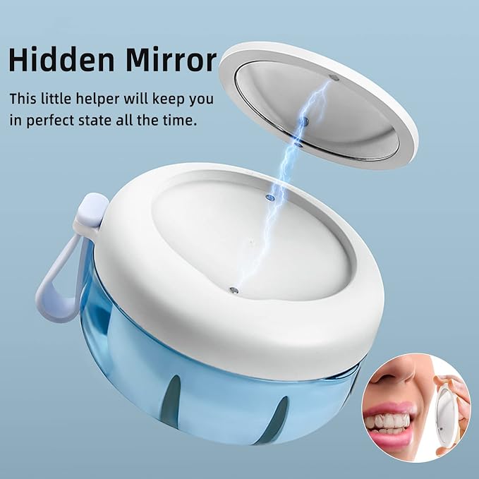 Leak Proof Denture Cup Kit Portable Retainer Case Perfect - Image 4