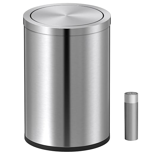 Mbillion Small Trash Can with Swing Lid 4 Gallons/15 Liter, Mini Trash Can with by Mbillion