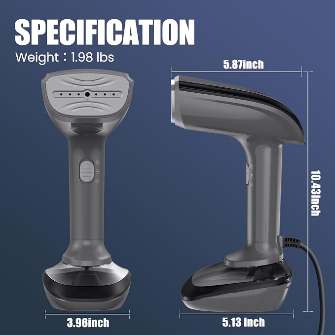 Powerful Handheld Fabric Steamer - 1800W - Image 9