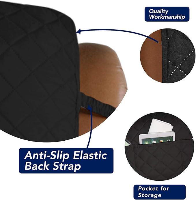 PureFit Reversible Quilted Oversized Recliner Sofa Cover, Water Resistant - Image 3