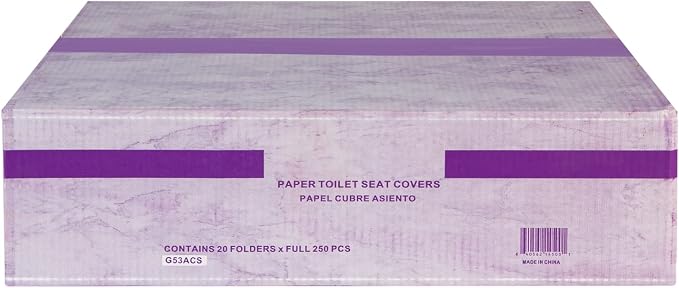 EZbrnd Premium Half-Fold Disposable Toilet Seat Covers, Flushable Paper Cover - Image 2