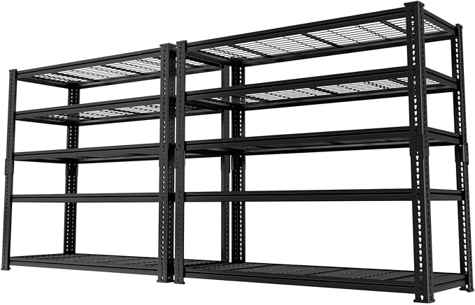 Storage Shelves Heavy Duty, 5-tier Adjustable Metal Industrial Utility Shelf by ROOMTEC