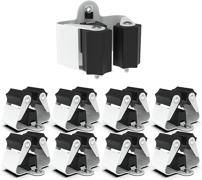 3-H Broom Hanger, Mop Holder Wall Mount 8 Pack, Broom Holder Wall Mount by 3-H