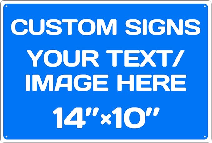 Repaly Personalized signs, Aluminum Weatherproof Metal Sign Multiple Sizes by Repaly