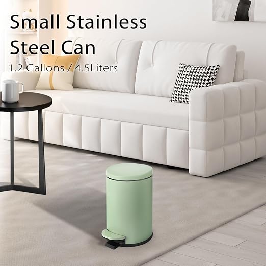 TIPGO Small Trash Can with Lid Soft Close, 4.5 Liters / 1.2 Gallon Bathroom - Image 6