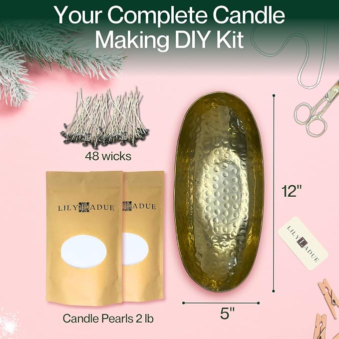 LILY LADUE Candle Refill Kit - 2Lb/32Oz Pearled Candles Sand and Wicks and - Image 2