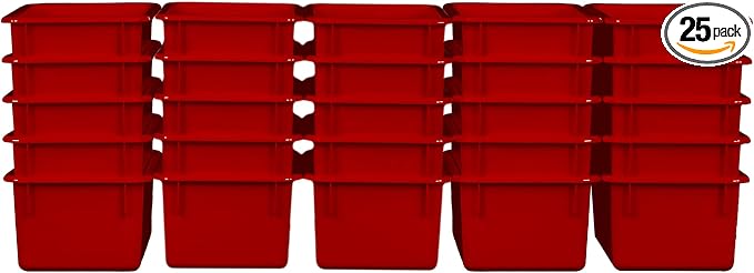 Wood Designs Cubby Storage Bin, Heavy Duty Plastic Containers by Unknown