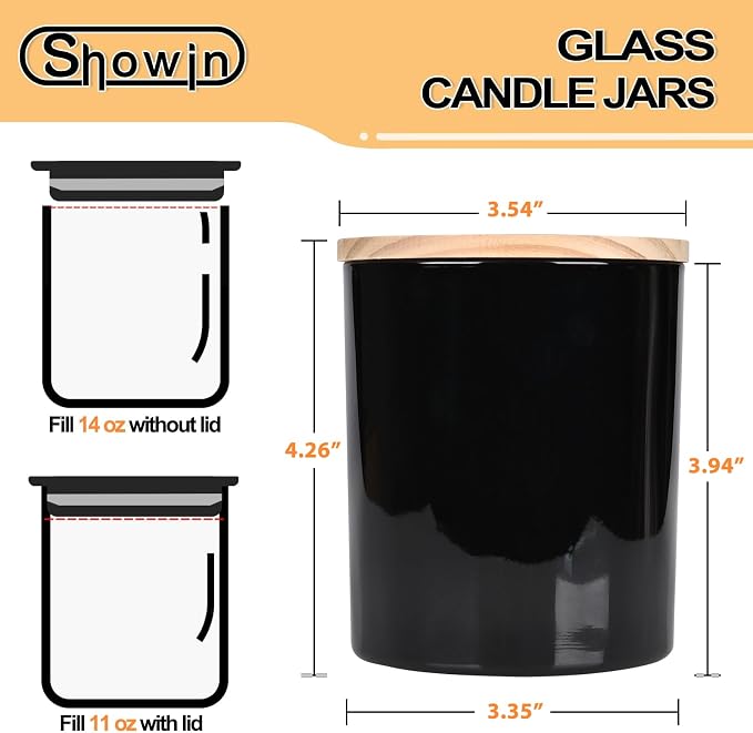 Thick Candle Jars for Making Candles 12 Pcs, 14 OZ Empty Jars - Image 2