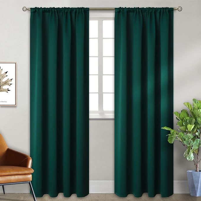 BGment Emerald Green Blackout Curtains 84 Inches Length by BGment