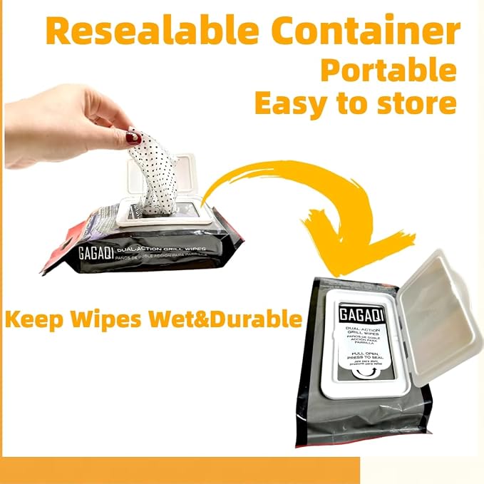 BBQ Dual Action Grill Tough Wipes, Grate and BBQ Disposable Wipes, Cleans and - Image 5