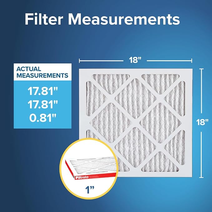 Filtrete 18x18x1 AC Furnace Air Filter, MERV 11, MPR 1000, Micro Allergen - Image 2