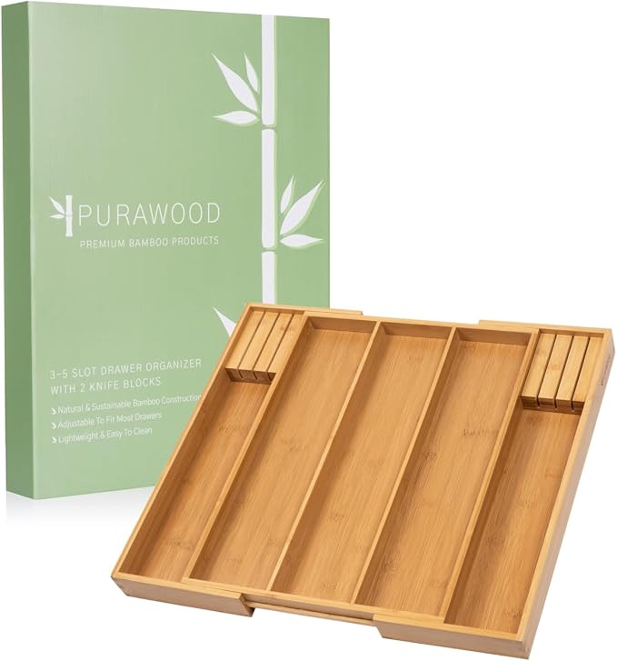 Purawood Kitchen Drawer Organizer - Image 2