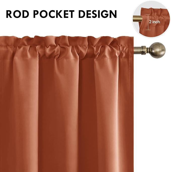 DWCN Blackout Curtains Thermal Insulated, Energy Saving & Noise Reducing - Image 4