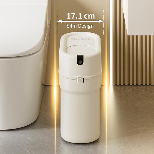 MRBIN Slim Automatic Bathroom Trash Can, 10L/2.6gal Touchless Pull Out Bagging - Image 5