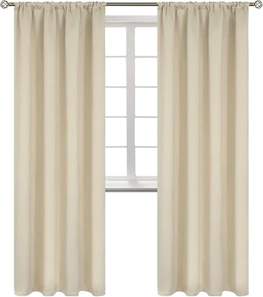 BGment Beige Room Darkening Curtains 84 Inches Length by BGment