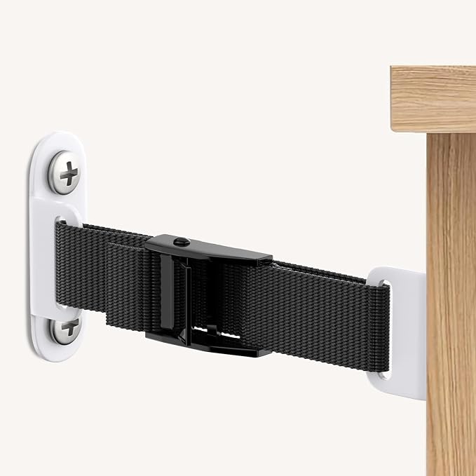 Furniture Anchors（2 Sets）for Baby Proofing Removable Anti Tip Furniture Anchors by OKE