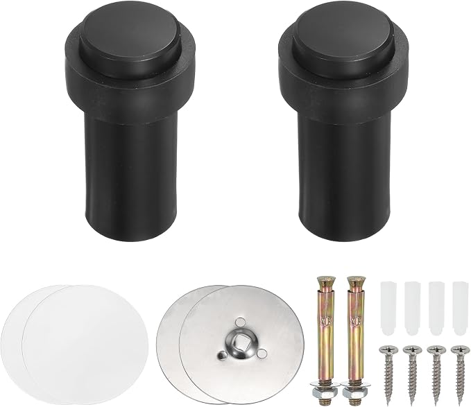 PATIKIL 2Set Round Door Stoppers, 80mm Stainless Steel Door Stop Doorstop Wedge by PATIKIL