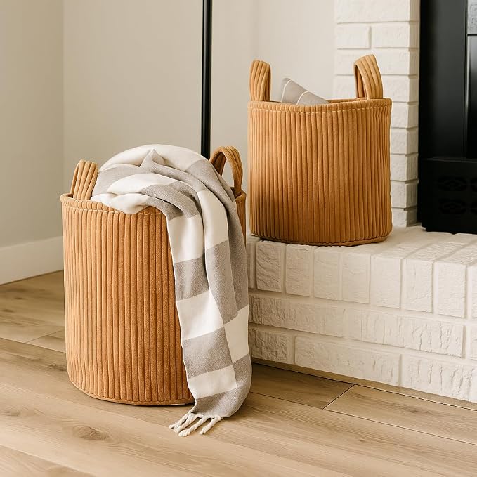 PUTSKA Blanket Basket – Round Storage - Image 3