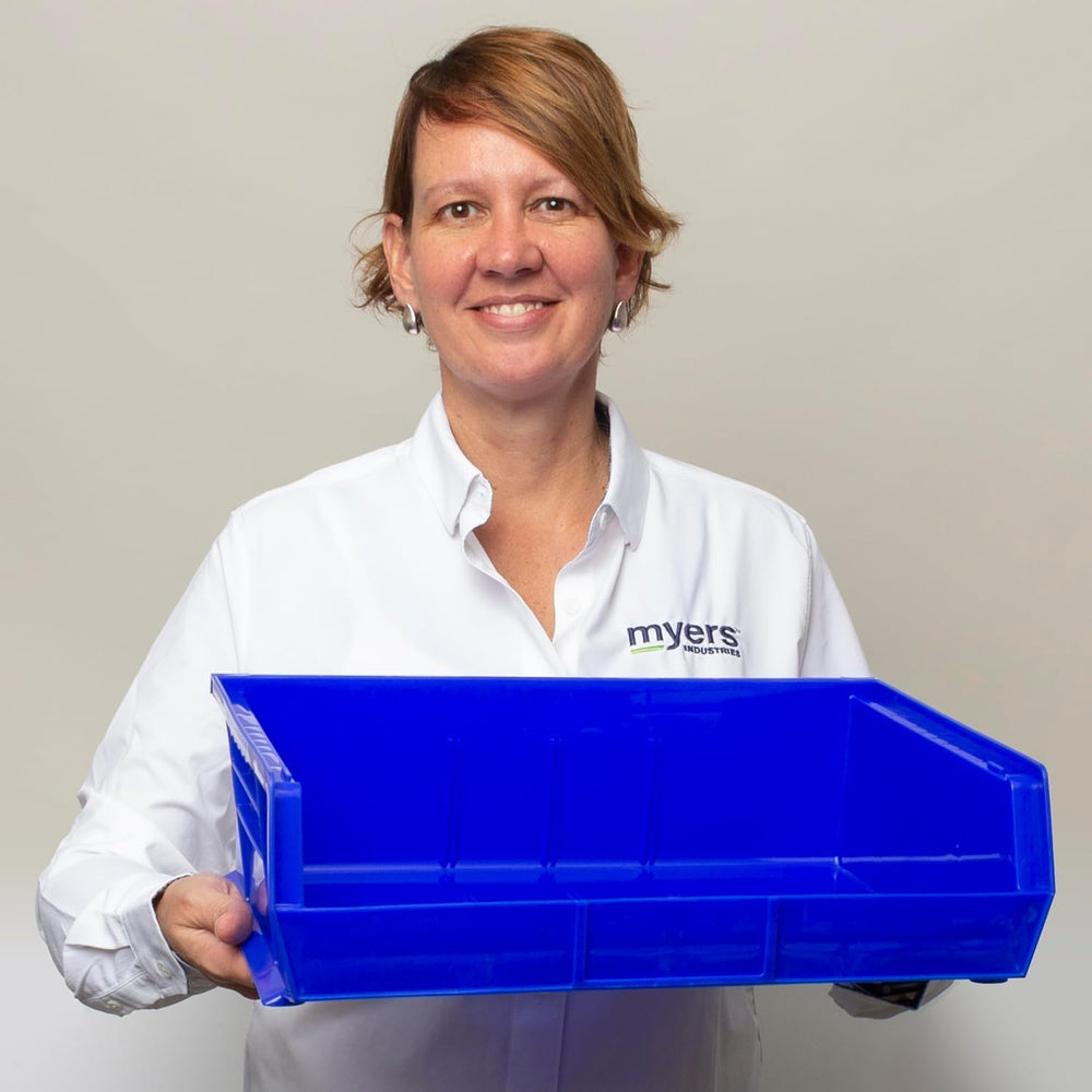Akro-Mils 30255 AkroBins Plastic Storage Bins, 11"x16"x5", Bla...