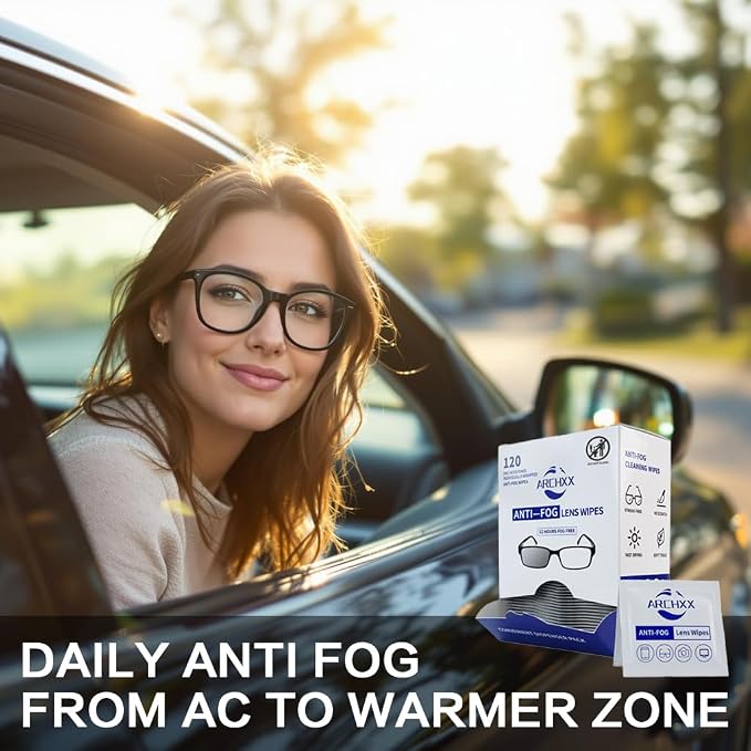 Anti Fog Wipes for Glasses, Pre-Moistened Cleaning Wipes, Lens Cleaner Wipe for - Image 2