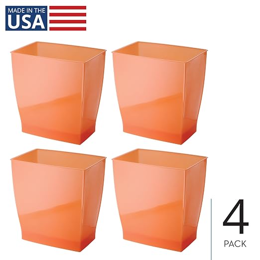 iDesign Small Rectangular Bathroom Trash Cans - Image 2