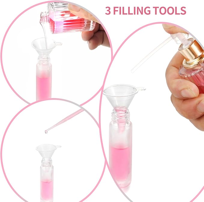12 Pack Essential Oil Roller Bottles, 10ml 0.34oz Empty Frosted Glass Roller - Image 5
