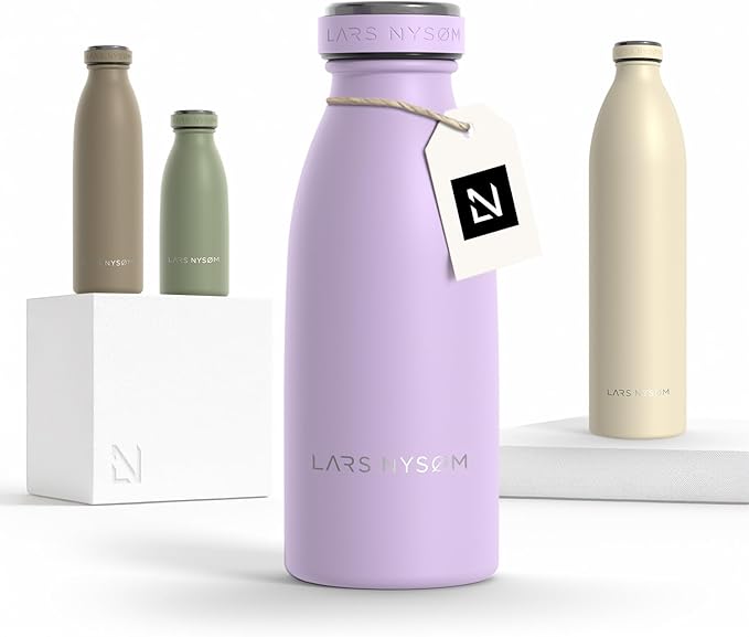 LARS NYSØM Stainless Steel Insulated Water Bottle 12oz 17oz 25oz 34oz 51oz | by LN