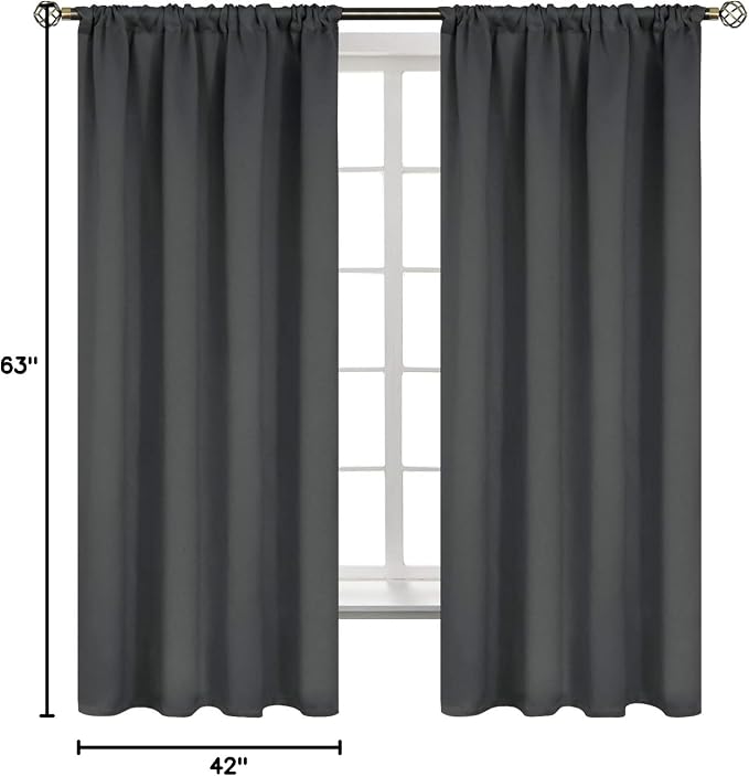 BGment Thermal Blackout Curtains 63 Inches Length - Image 8