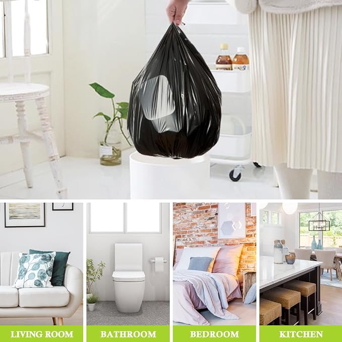 8 Gallon 130 Counts Strong Trash Bags Garbage Bags by RayPard, fit 30 Liter - Image 6