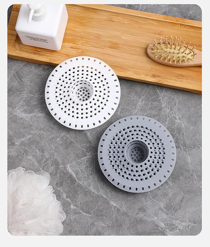 Drain Hair Catcher, Silicone Bathtub Drain Protector 2 Packs - Image 2