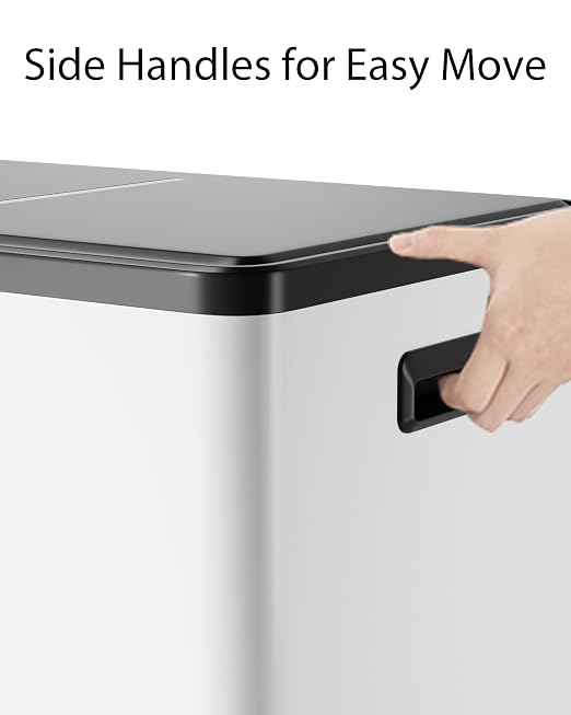 Garvee Dual Trash Can for Recycling and Trash, 2 x 30 L Stainless Steel Kitchen - Image 6