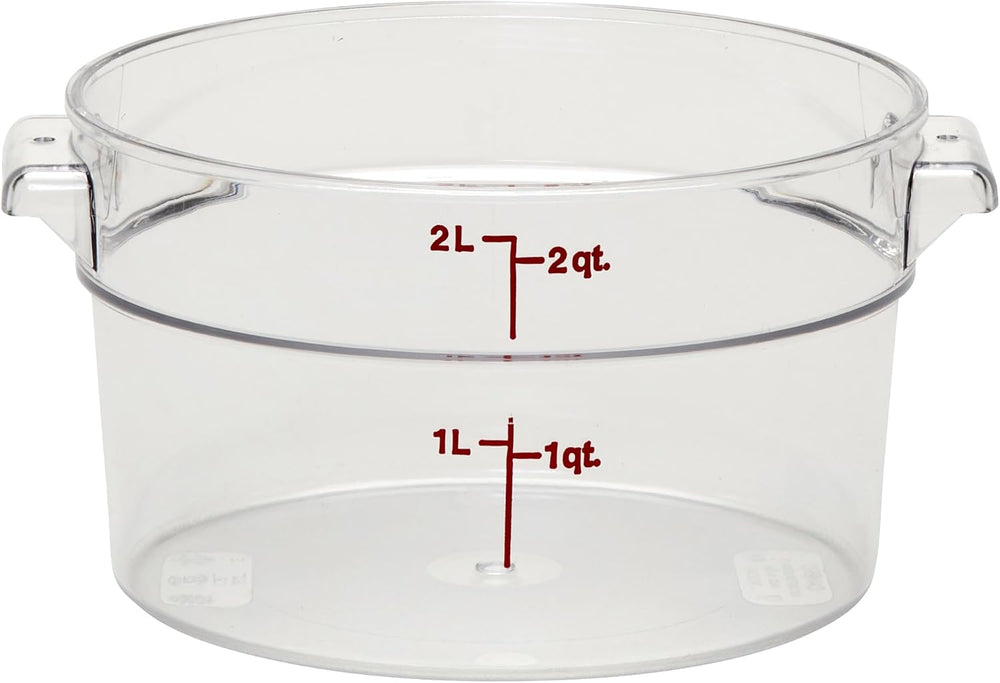 Cambro RFSCW2135 Camwear 2-Quart Round Food Storage Container, Polycarbonate,...