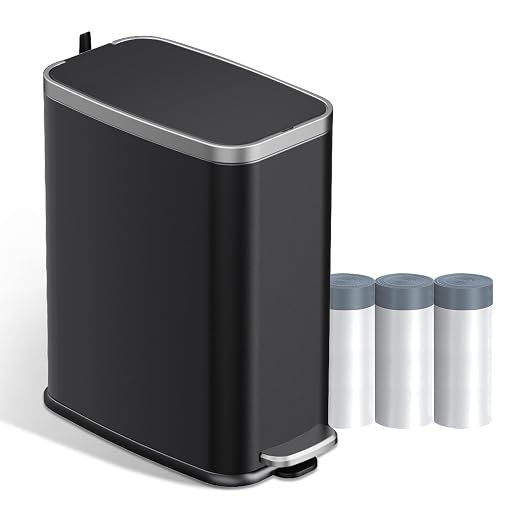 Stainless Steel Bathroom Trash Can by trashcan