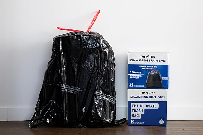 Ultra Strong 30 Gallon Drawstring Trash Bags, Unscented 120 Count Garbage Bags - Image 5