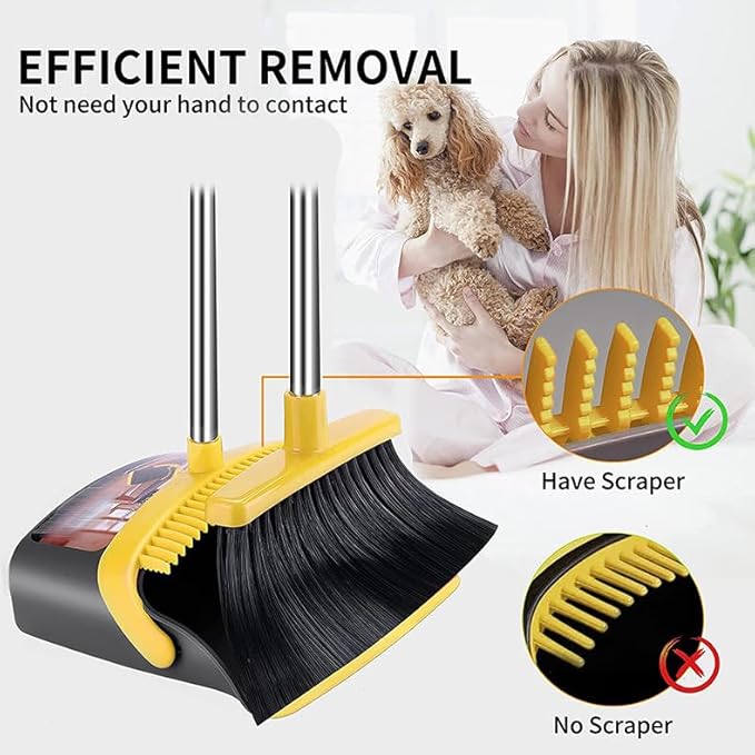 2-Pack is More economical，Upgraded Broom and Dustpan， - Image 4