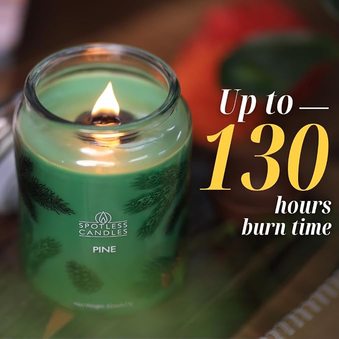 Pine Candle - Large 22oz Glass Jar - Decorated Jar Within a Presentation Gift - Image 2