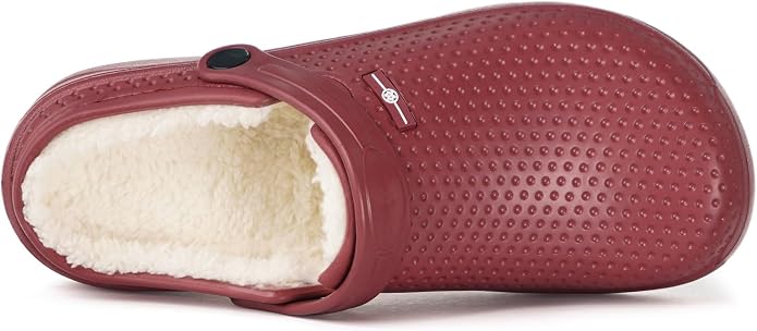 Womens Mens Fur Lined Clogs Waterproof Garden Shoes Winter Warm Fleece Lining - Image 4