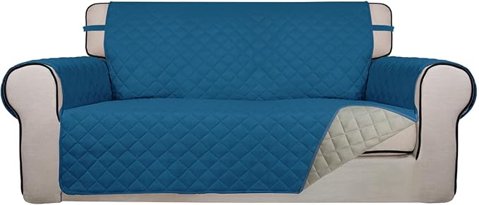PureFit Reversible Quilted Sofa Cover, Water Resistant Furniture Protector by PureFit