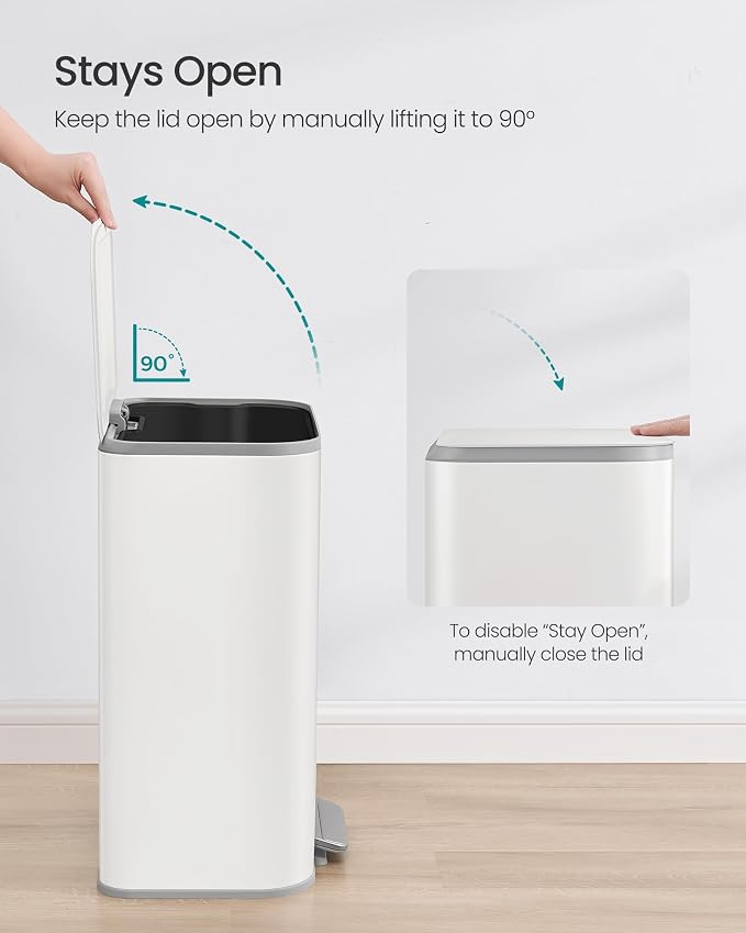 SONGMICS Kitchen Trash Can, 13-Gallon Garbage Can - Image 6