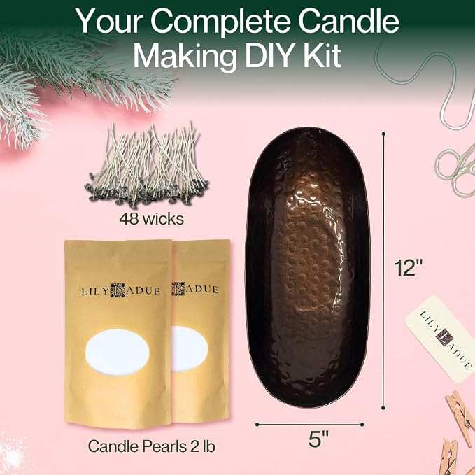 LILY LADUE Candle Refill Kit - 2Lb/32Oz Pearled Candles Sand and Wicks and - Image 2
