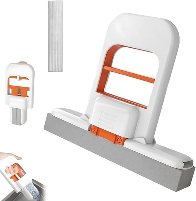 Mini Foldable Desktop Mop, Sponge Mop Wet and Dry Use Cleaning System, by Morekfly