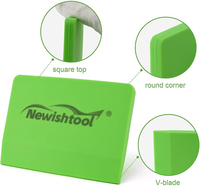 NEWISHTOOL Soft Silicone Squeegee, Small V-Blade Scraper - Image 5