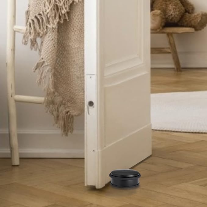Sumnacon 2Pcs Heavy Duty Door Stoppers No Drill, Sturdy Stainless Steel Floor - Image 2