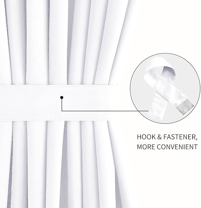 DWCN French Door Curtains – Rod Pocket Thermal Curtain - Image 2
