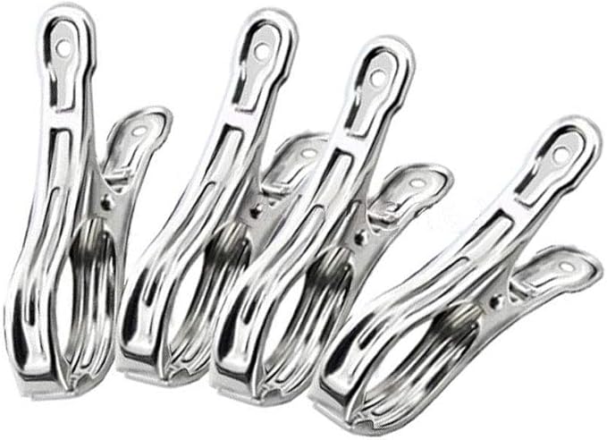 Metal ClothesPins, Row Cover Clips 20 Pack 3.5 Inch Stainless Steel Pool Towel by Commoditydisplay