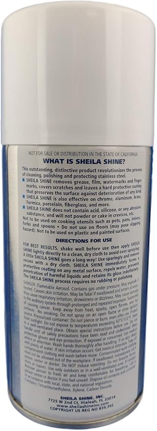 Sheila Shine 12 x 10 Oz. Stainless Steel Cleaner and Polish Aerosol Spray - Image 4