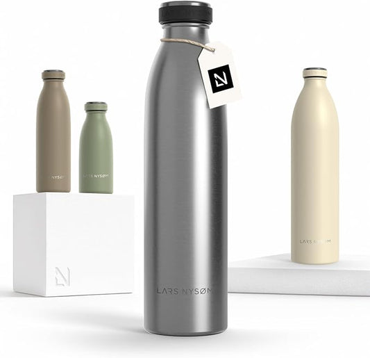 LARS NYSØM Stainless Steel Insulated Water Bottle 12oz 17oz 25oz 34oz 51oz | by LN