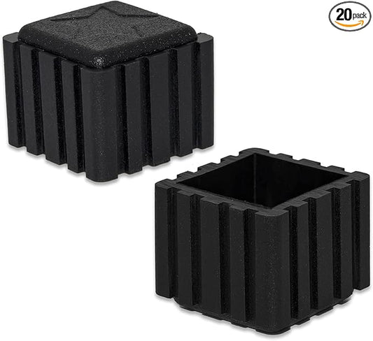 Flyshop Anti-Skid Non-Marking Synthetic Rubbr Patio Chair Table Leg Caps Square by Flyshop